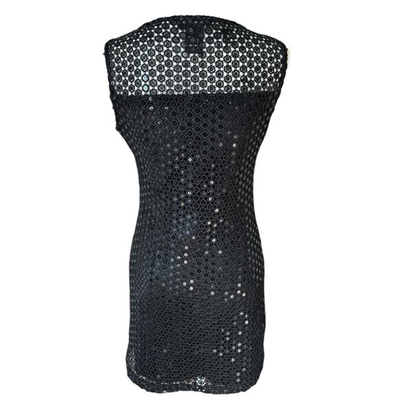 MM COUTURE by Miss Me Crochet Sequin Dress Size M Crochet Lace Maximalism - Picture 3 of 10
